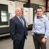 Newry-based, The Exact Group has received the EFQM Recognised for Excellence 5 star Award. Pictured (L-R) are Managing Director, Stephen Cromie and Director of Operations, Ronan Callan.
