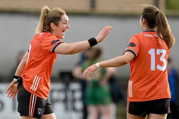 Armagh Ladies duo Caroline O'Hanlon and Aimee Mackin. Pic: Sportsfile