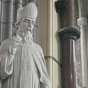 Statute of St Patrick in Newry Cathedral.