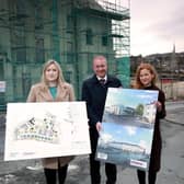 Choice Housing, one of Northern Ireland’s largest housing associations alongside their subsidiary Maple and May, has launched the construction of their £18 million mixed tenure development in Newry.  Pictured are Martina McGrattan-Hynds (Choice senior development officer), Stephen Davey  (director of Clonrose Developments) and Siobhan McCrystal (Choice head of growth)