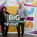 Pictured launching the Big Apprenticeship Event at SRC’s Newry campus are Councillor Valerie Harte, Chairperson of Newry, Mourne and Down District Council and SRC’s CEO Raymond Sloan