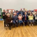 Justin McNulty and Gateway members with then Taoiseach Micheál Martin.