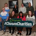 Newry, Mourne and Down Council Chairperson, Councillor Valerie Harte with her chosen charities. Back row (l-r) Emer Reilly, Leader in Charge, Down Right Brilliant; Jessica McMahan, Chairperson and Founder Member with Niamh Havern, Vice Chairperson, Well Lane Warriors; Paula Loughran, Parent with Sound Friends Society for Deaf Children. Front row (l-r) Fergal Gregory, Member, Down Right Brilliant; Stephanie Thompson, secretary, Sound Friends Society for Deaf Children; Council Chairperson Councillor Valerie Harte, Caroline Digney, Chairperson, Down Right Brilliant; and Manus Teague, Counsellor with LCCL & Pop Up Art.