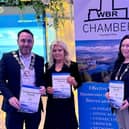 NMDDC Chair Pete Byrne, Sarah McAvoy (event sponsor), Colleen Tinnelly (WBR Chamber President), John Cole (WBR Chamber Vice President).