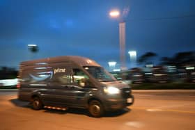 An Amazon Prime delivery van in California. Picture: Patrick T. Fallon/AFP/Getty Images