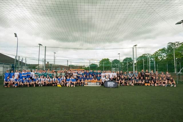 The participating teams in the recent Playr-Fit Business 5-aside tournament.
