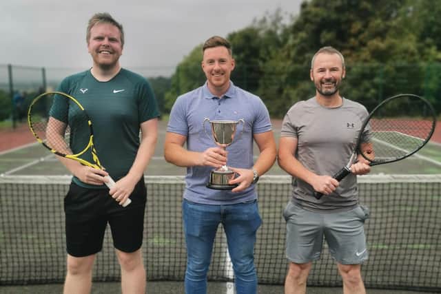 Kilbroney Cup final – Sean Pearce and Sean Gibney with Declan Doyle, on behalf of RTC.