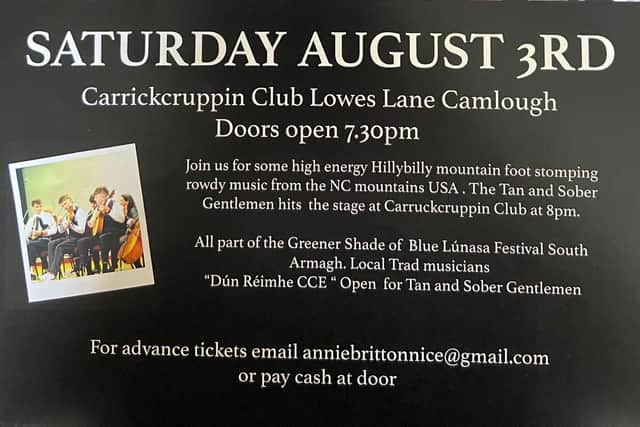 All the info for Saturday's show at Carrickcruppen.