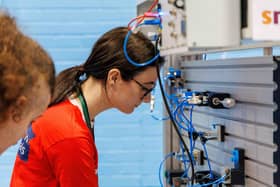 Eve Hillen competing at the 2024 WorldSkills UK National competition.