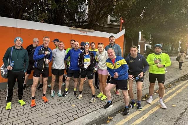 Newry City Runners at the Dublin City Marathon.
