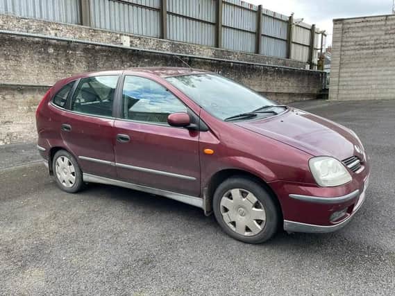 Police shared this picture on Facebook of the car which was stopped in Belleeks.