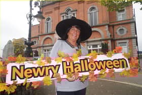 Chair of Newry, Mourne and Down DC, Cllr Valerie Harte, launches Newry's Halloween celebrations.