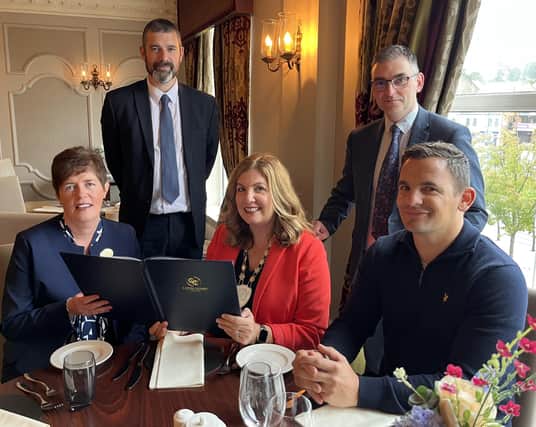 Representatives from Ulster Bank join Julie Gibbons (Newry Chamber) and Louise Young (Canal Court).