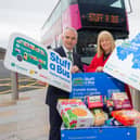 Chris Conway CEO of Translink NI and Nicola McCrudden, CEO Homeless Connect FareShare.