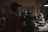 Filming occurring during the Frequency Finder podcast recording.