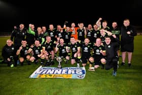 ​Cleary Celtic players and Management celebrate winning the Gerard Kennedy Cup Final.