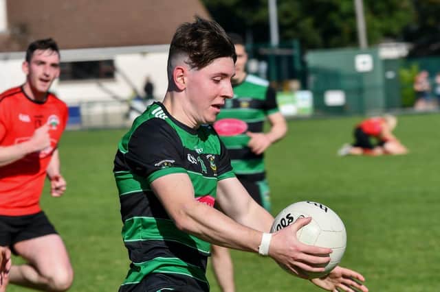 Killeavy's Niall Magennis hit the winning score as his side defeated Clann Eireann on Friday night. Pic: John Merry