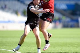 Down's Daniel Guinness in action against Limerick in Croke Park.