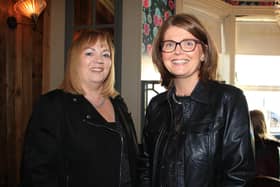 Pauline Allen and Aveen McVeigh arrive for WBR Chamber's first Christmas Lunch. INNR5067
