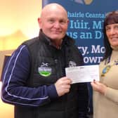 Newry, Mourne and Down Council Chairperson, Councillor Valerie Harte pictured with Tommy Jones, The Larder.