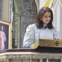 Siobhan Burns, who spoke at the 5.30pm Mass on the 8th June in the Cathedral. Siobhan volunteers in the Cathedral Garden.