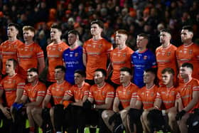 The Armagh squad pictured before their game against Louth.