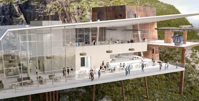 An artist's impression of the visitor centre at Thomas's Quarry.