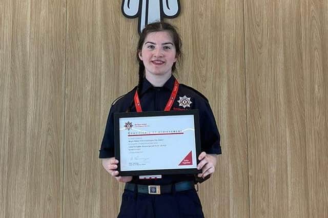 Megan Walsh from Crossmaglen has become the village's first female firefighter.