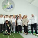 Newry, Mourne and Down District Council, Councillor Valerie Harte is photographed with members of Kilkeel Bowling Club at the official reopening of the pavilion.
