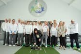 Newry, Mourne and Down District Council, Councillor Valerie Harte is photographed with members of Kilkeel Bowling Club at the official reopening of the pavilion.
