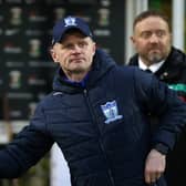 Newry City manager Barry Gray pictured after their 8-2 loss against Glentoran. Pic: INPHO/Jonathan Porter