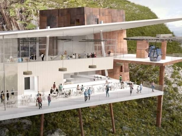 An artist's impression of the visitor centre at Thomas's Quarry.