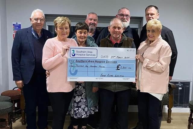 Saval Lourdes Committee have handed over a cheque for £2,200 to Southern Area Hospice.