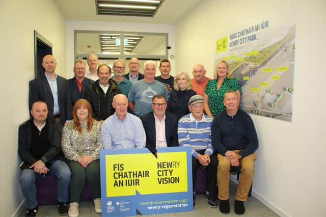 Members of the Newry City Park Stakeholder Group pictured at their recent meeting in Newry Leisure Centre.