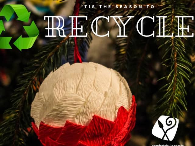 Packaging, cardboard, glass and drinks cans, are the main sources of extra holiday waste, most of which can go in your blue bin.