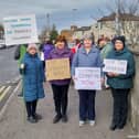 Healthcare workers protest at Daisy Hill Hospital.