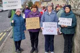 Healthcare workers protest at Daisy Hill Hospital.