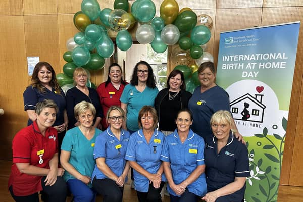 The Birth at Home team alongside midwifery colleagues from the Southern Trust, including community midwives who support them in this dedicated role.