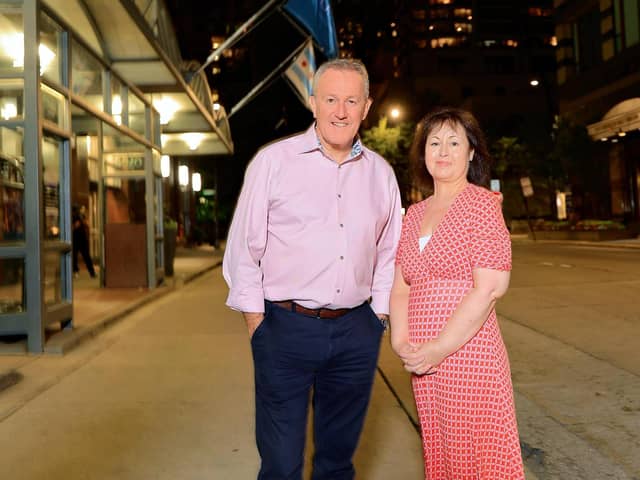 Economy Minister Conor Murphy is pictured in Chicago with Andrea Haughian, Executive Vice President, Head of Americas - Invest Northern Ireland.